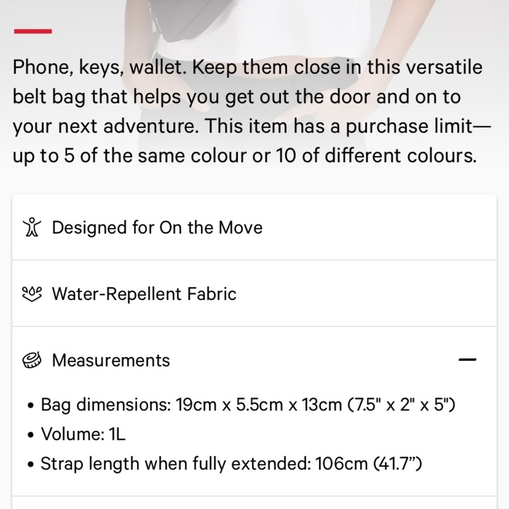 NWT Black/Gold Lululemon Everywhere Belt Bag - Picture 4 of 4